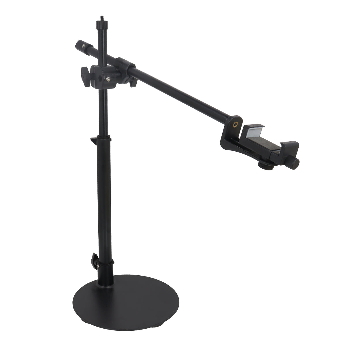ISOMARS Overhead Mobile Photography Stand with Circular Base, 360° Adjustable Arm with Height Adjustment, Overhead Floor Mobile Stand for Photography, Videography from Overhead Position.
