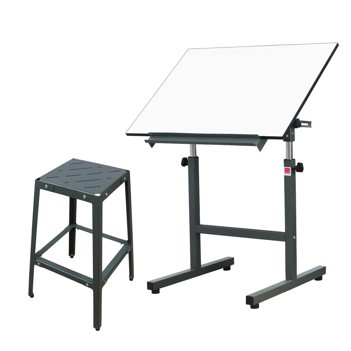 Isomars Scholar Drawing Table with Stool & A1 Double-Sided Laminated Drawing Board | Height Adjustable Drafting Table | 0–180° Tilt for Artists, Architects & Designers(Green)