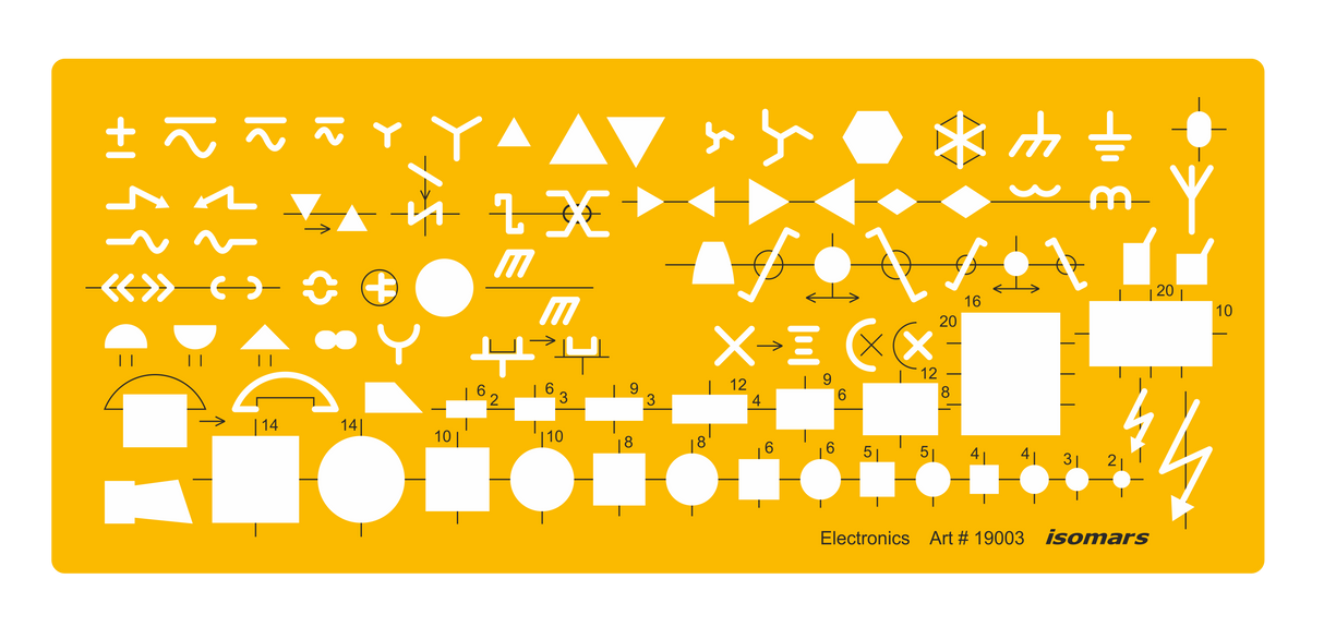 Isomars Electronics Circuit Design Template Stencil