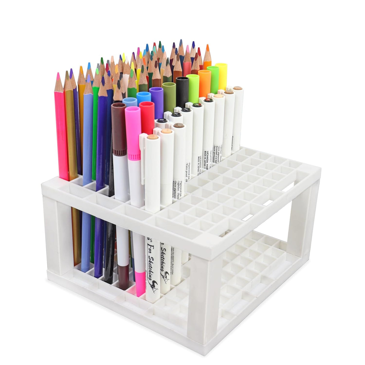 Isomars Creative Art Tools Holder | Desktop Art Supply Organiser (Without tools)