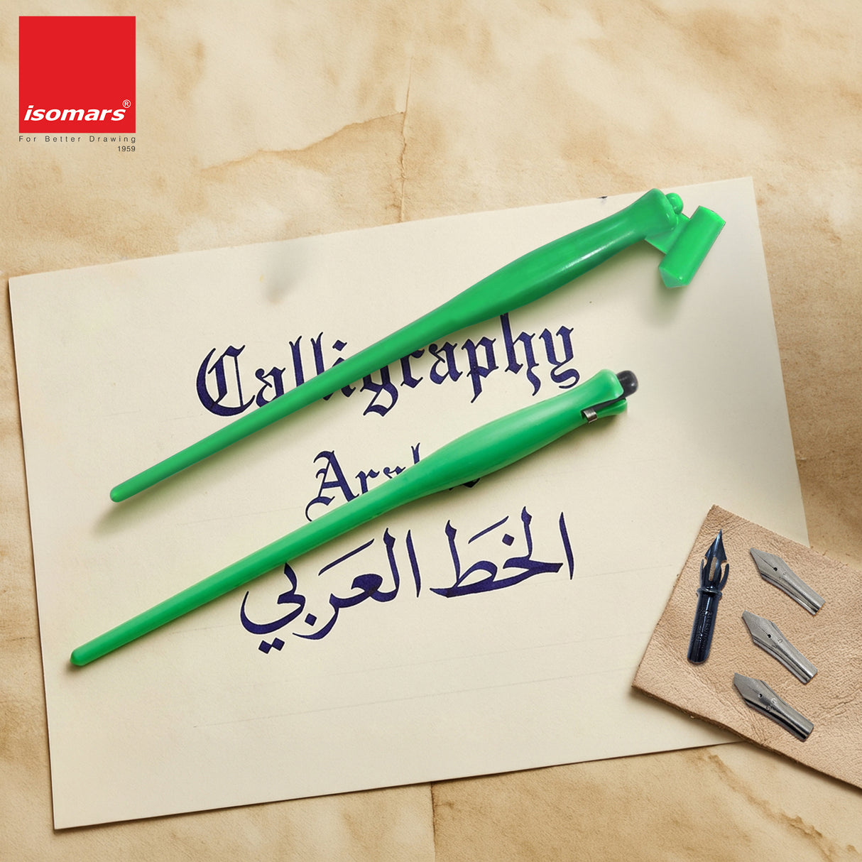 Plastic Holder Set (Oblique & Straight) with 3 Arabic and 1 Flex Nib