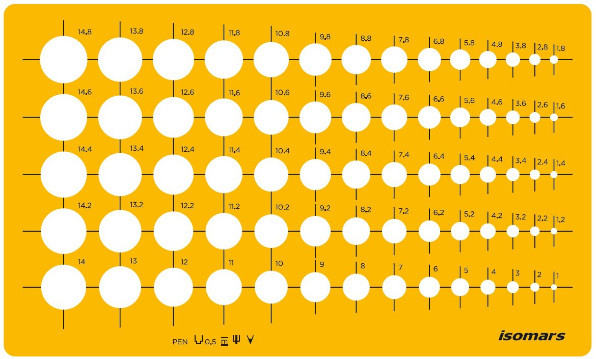 Isomars Jewellery Designing Drawing Drafting Template Set of 3