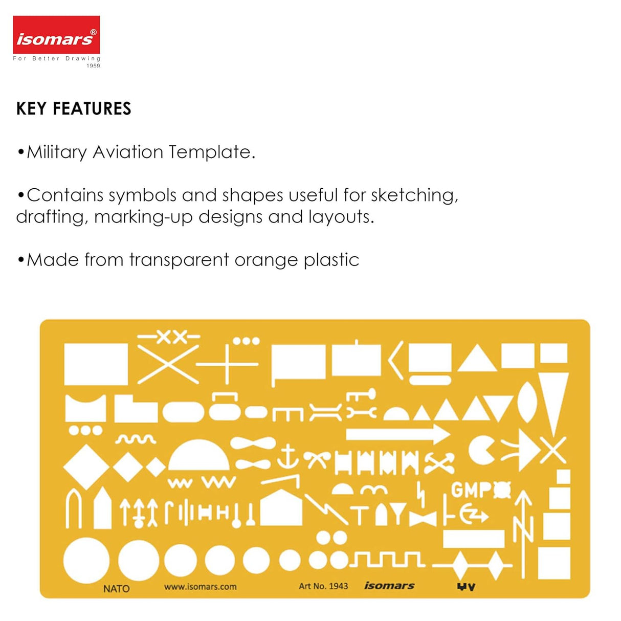 Isomars NATO Military Aviation Template | Military Map Marking Symbols | Template for Army Drawing Map