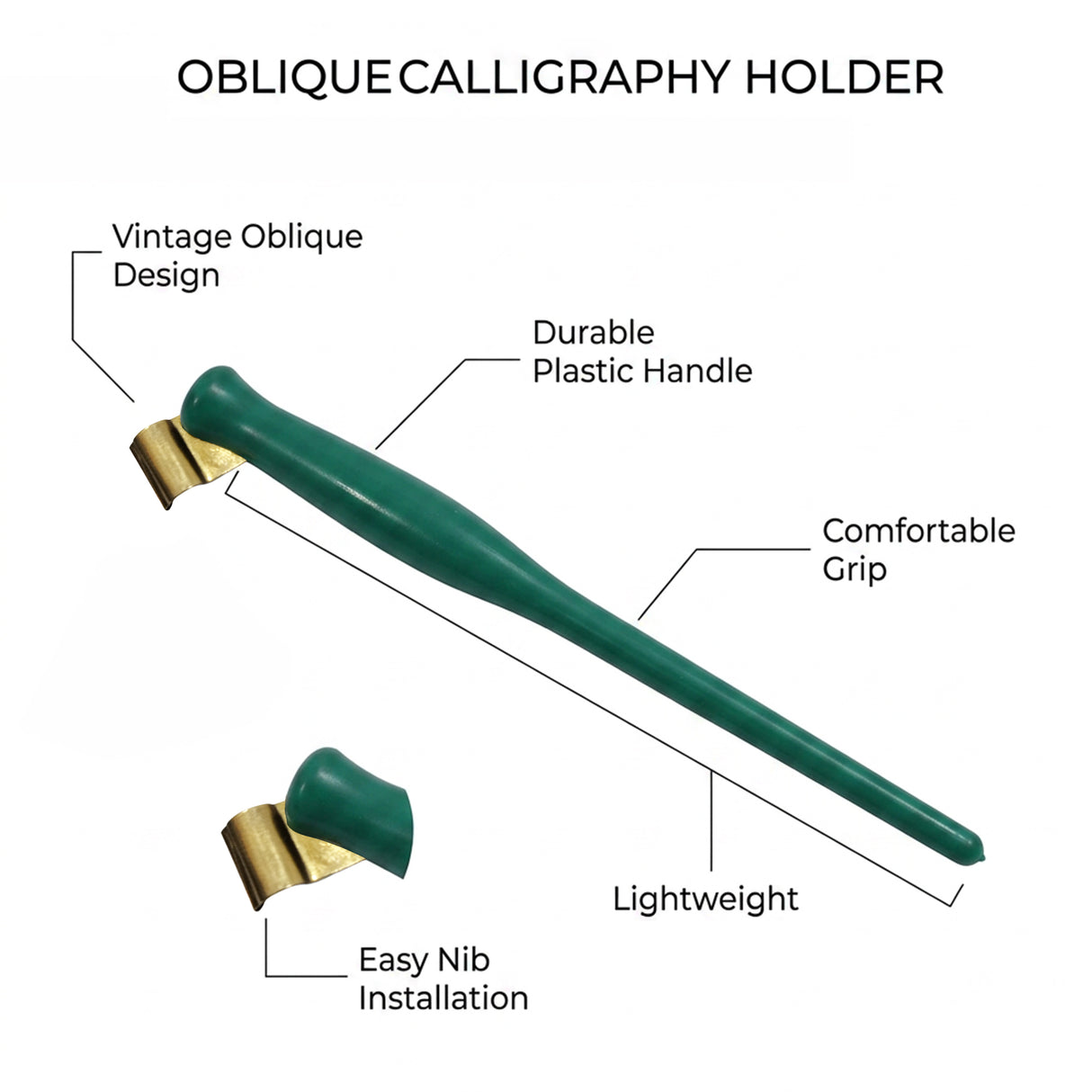 Plastic Vintage Oblique Holder with Straight Holder