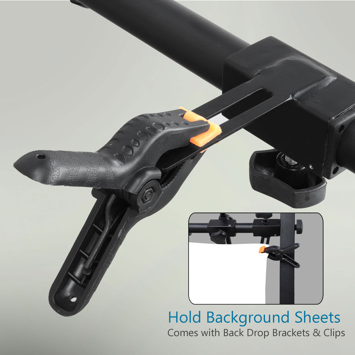 ISOMARS Photography Stand for Overhead Photos & Videos with Camera & Smartphone. Adjust at 10 Different Height. Two Light Holder and Bracket & Clips for Holding Background Sheets.