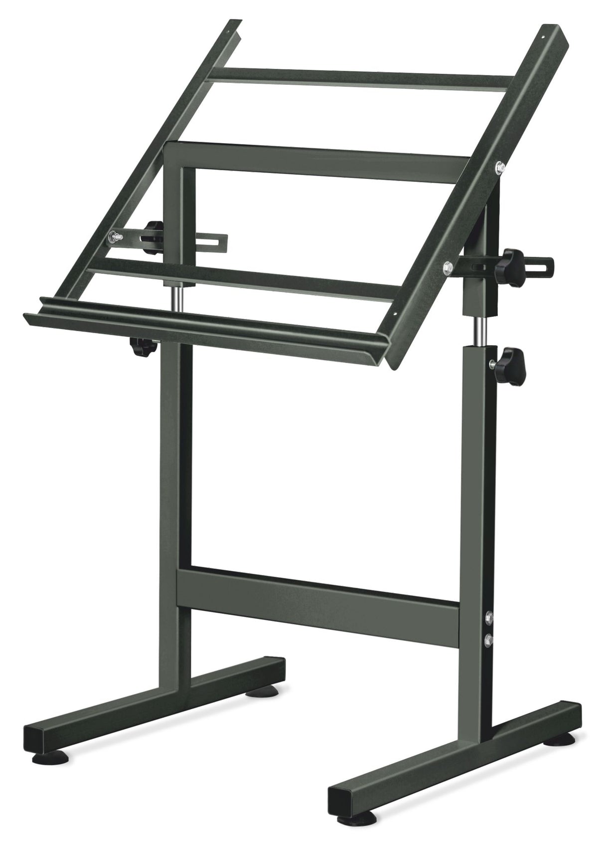 Isomars Scholar A1 Drawing Table with Parallel Motion Ruler | Adjustable Height (34.5"-47") & 0-180° Tilting Board | Olive Green Steel Frame | Drafting Table for Architects, Artists & Designers