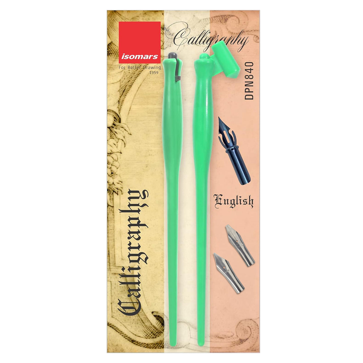 Plastic Holder Set (Oblique & Straight) with 2 Calligraphy & 1 Flex Nib