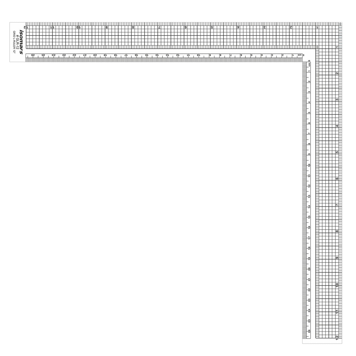 Isomars Grid L - Ruler 12" For Tailoring and General Purpose |Quilting Rulers for Fashion Designing