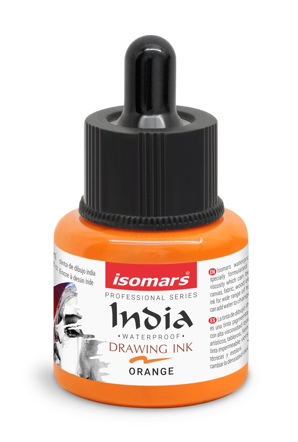 India Waterproof Drawing Ink with Dropper - 35ml -