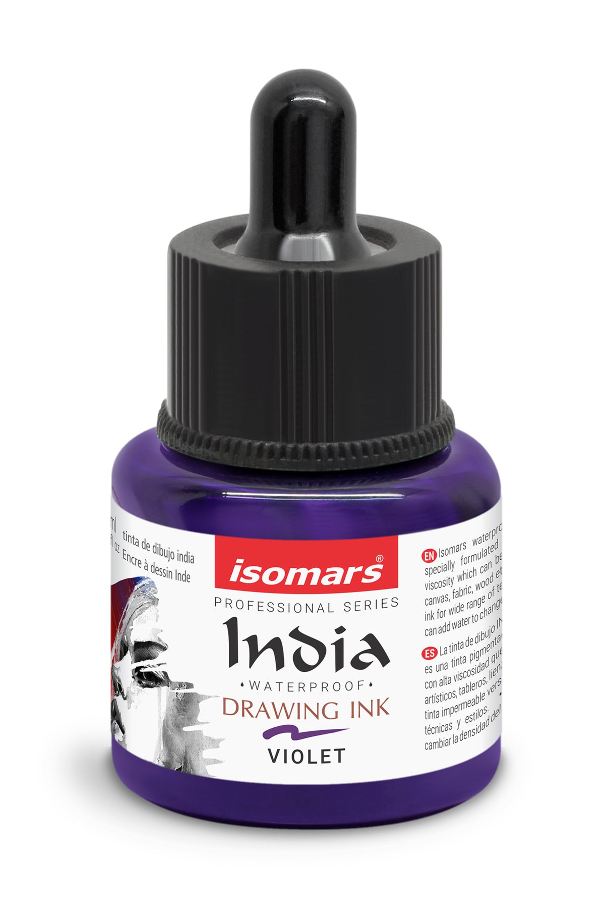 India Waterproof Drawing Ink with Dropper - 35ml -