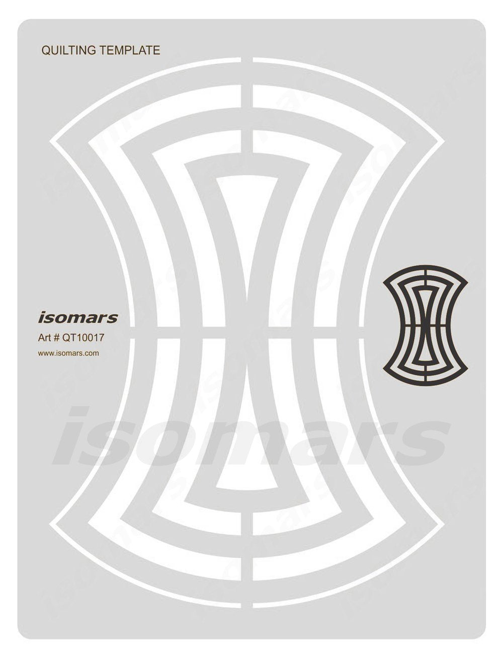 Isomars Transparent Quilting Stencil for Decorative Sewing and Fabric Art