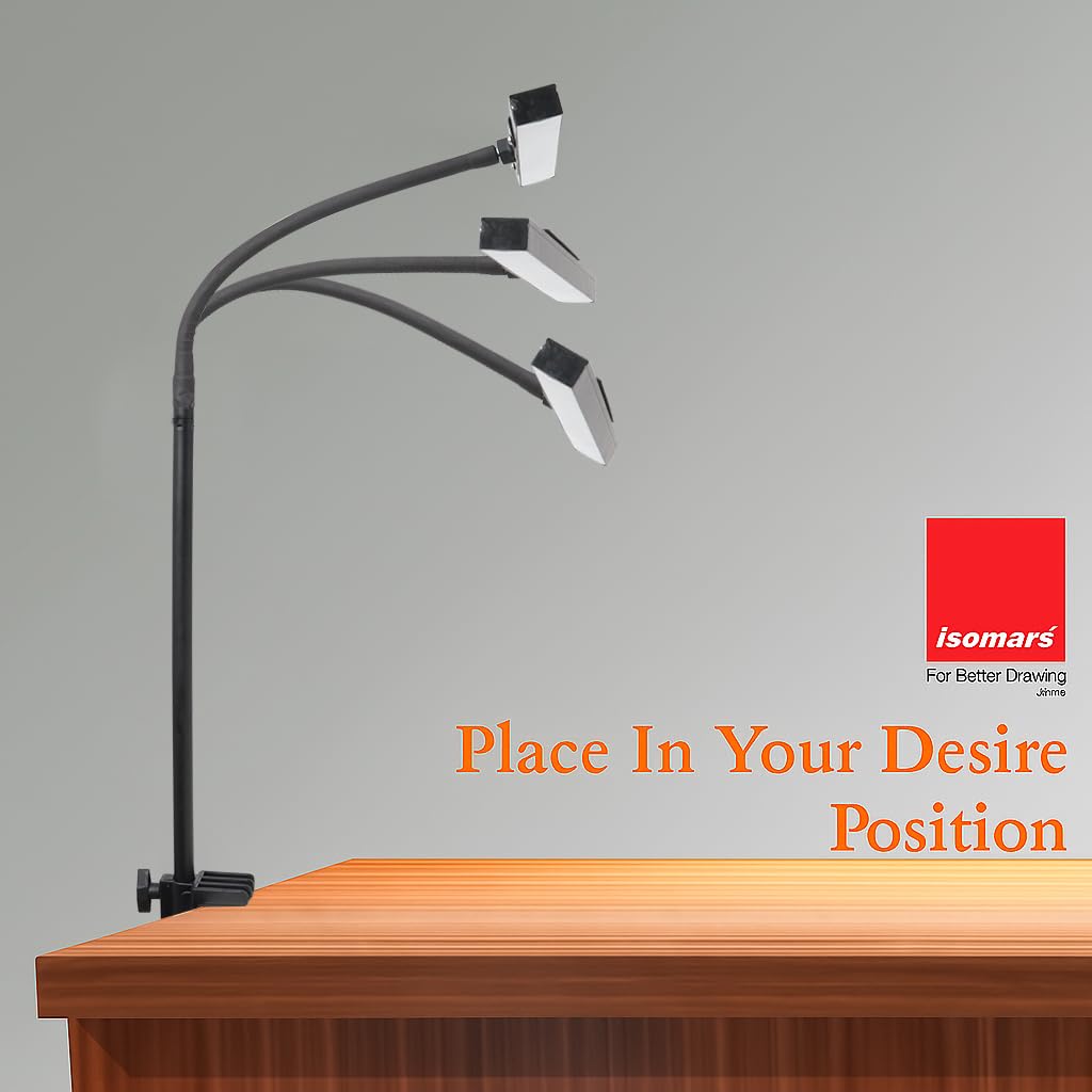 USB Powered Compact Clamp LED Desk Lamp for Focused Study and Workstation Use