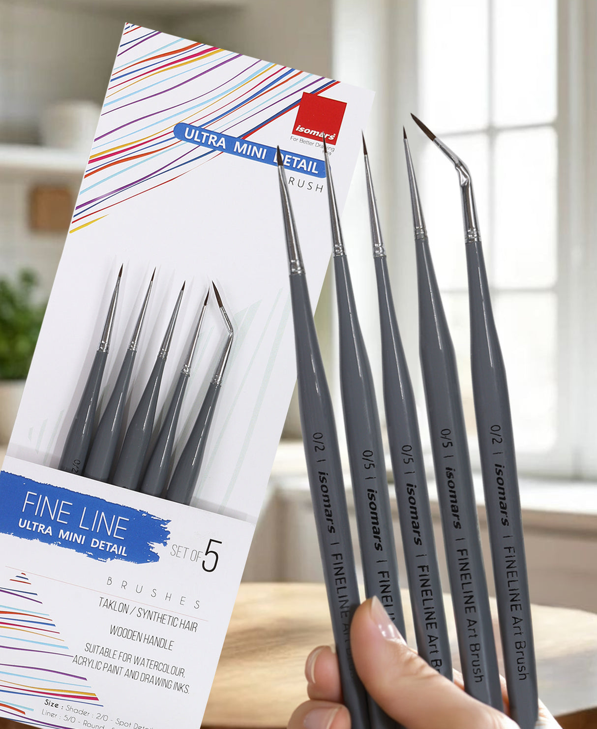 Isomars Professional Miniature Painting Brushes For Craft And Creative Artwork