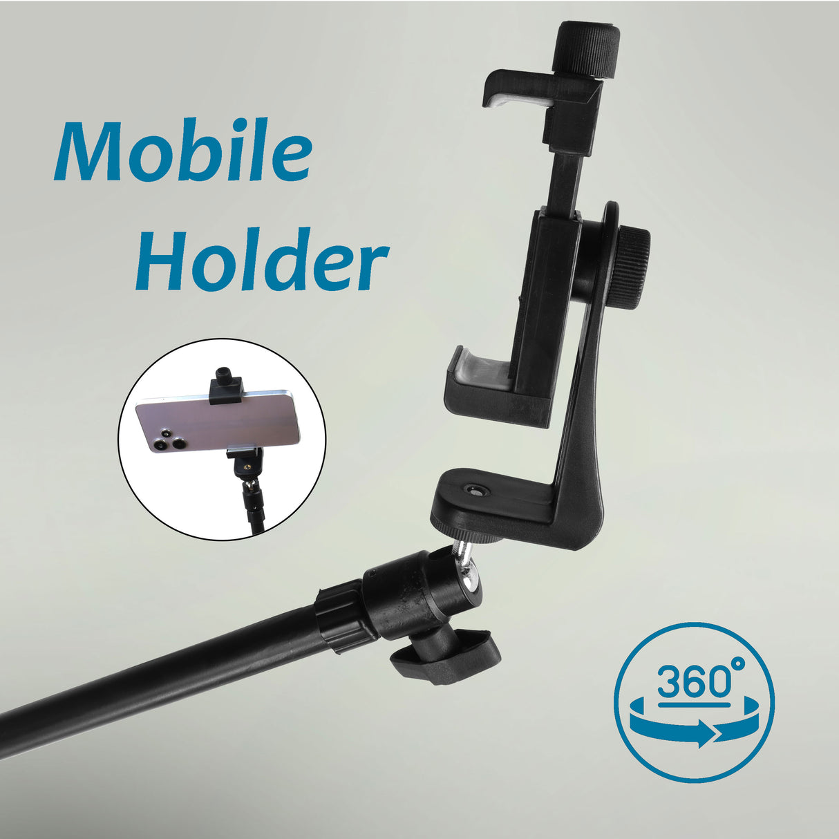 ISOMARS Photography Stand for Overhead Photos & Videos with Camera & Smartphone. Adjust at 10 Different Height. Two Light Holder and Bracket & Clips for Holding Background Sheets.