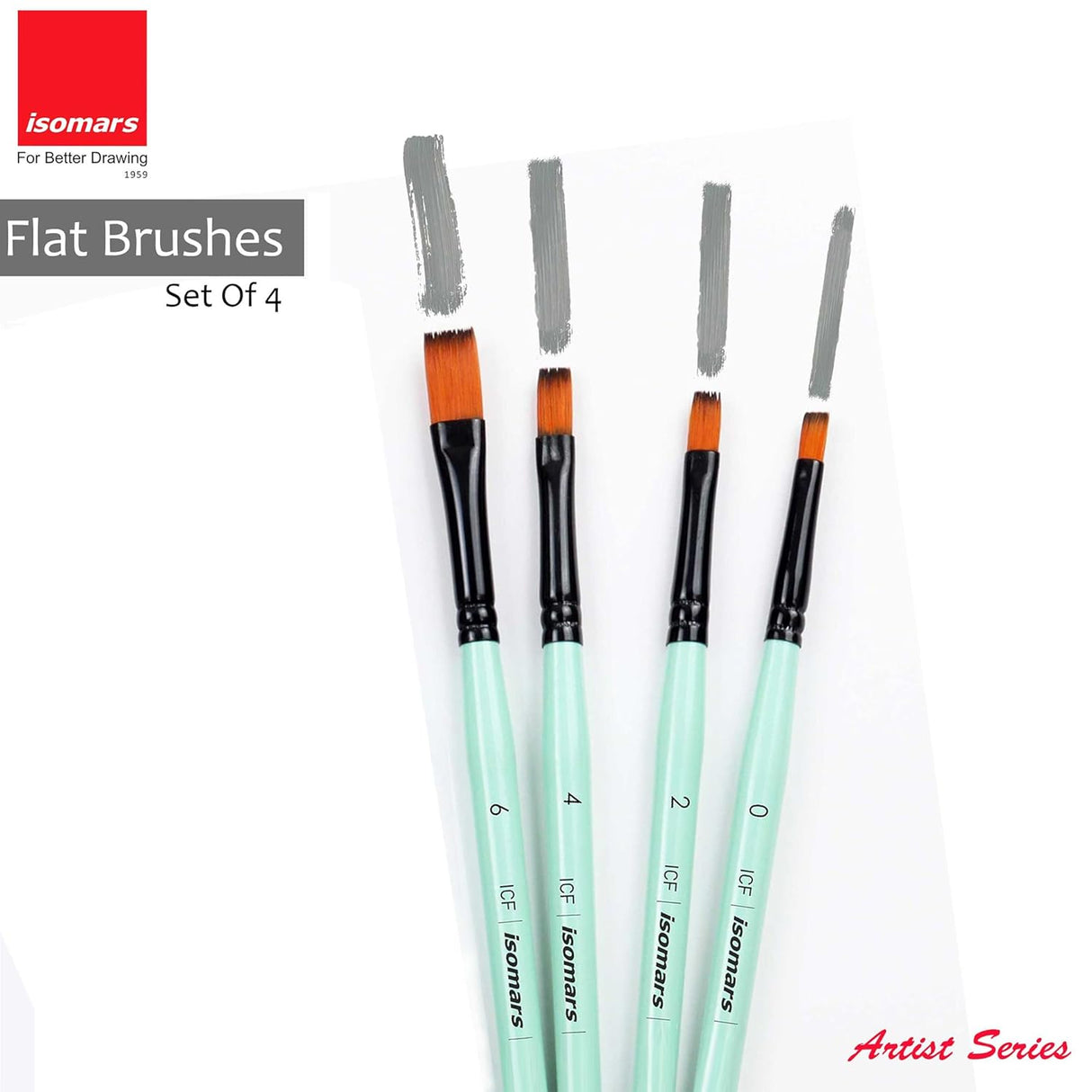 Professional Flat Paint Brushes for Clean Edges Broad Strokes and Retouching