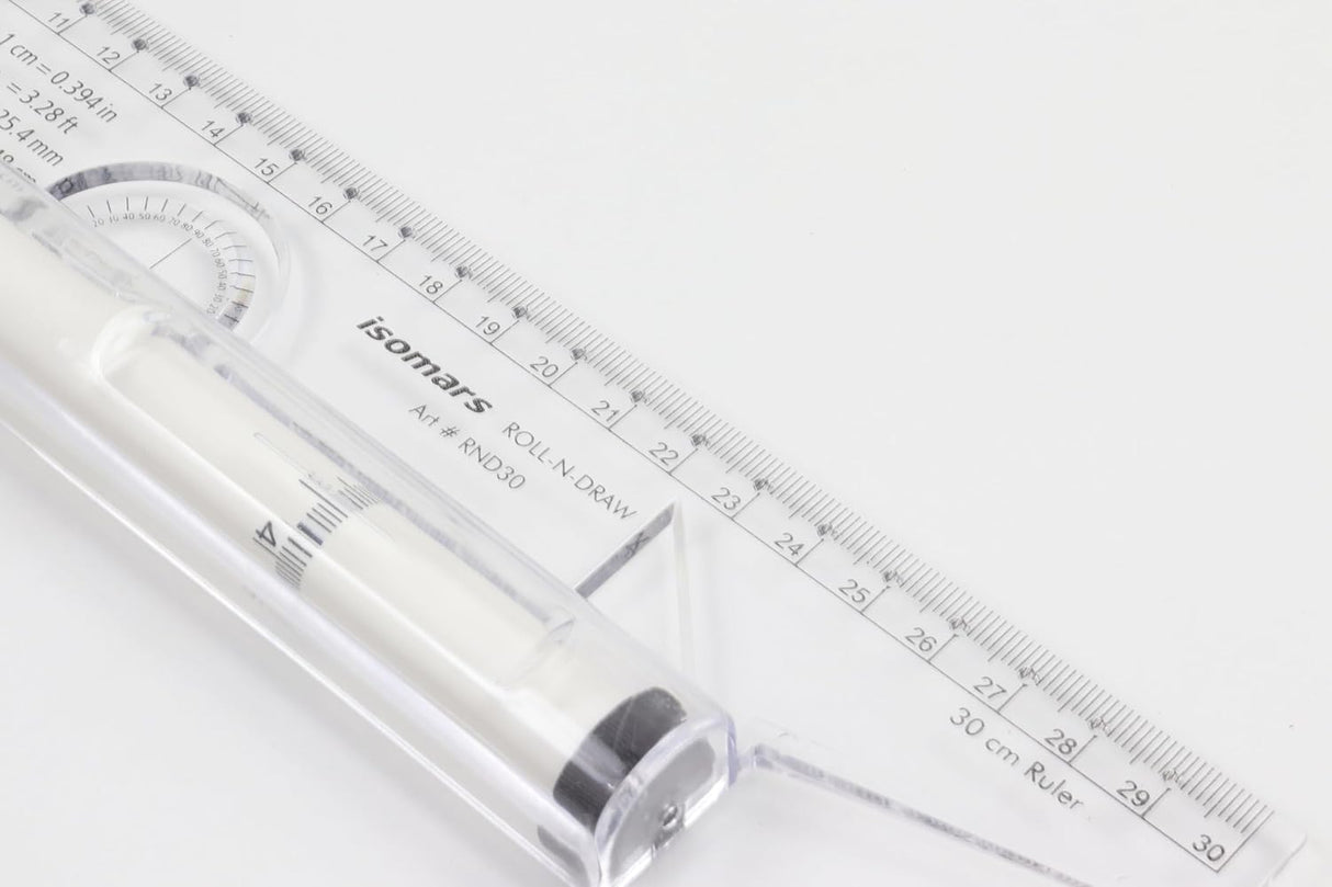 Professional Multifunction Rolling Geometry Ruler for Technical Design Students