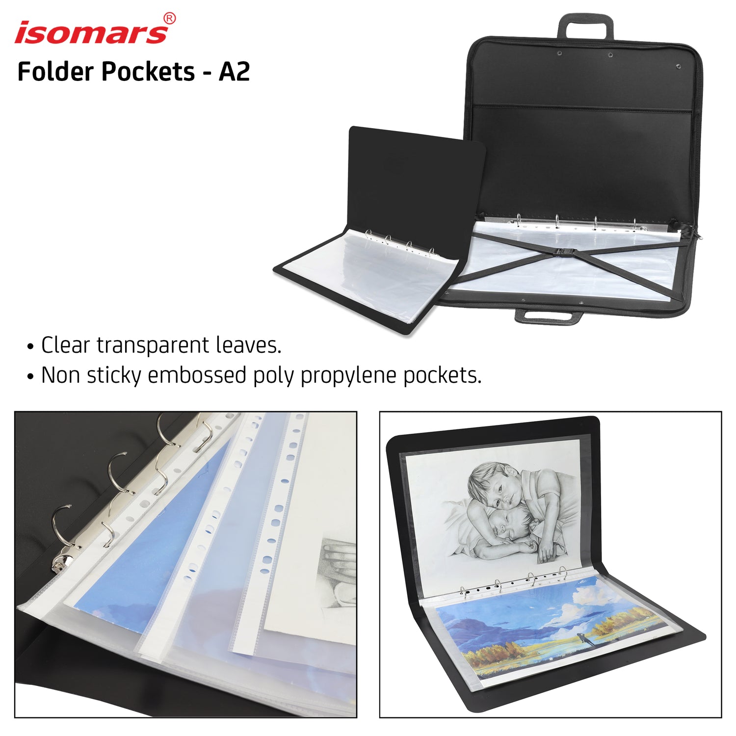 Transparent Document Sleeves Set of 10 - A2 Size