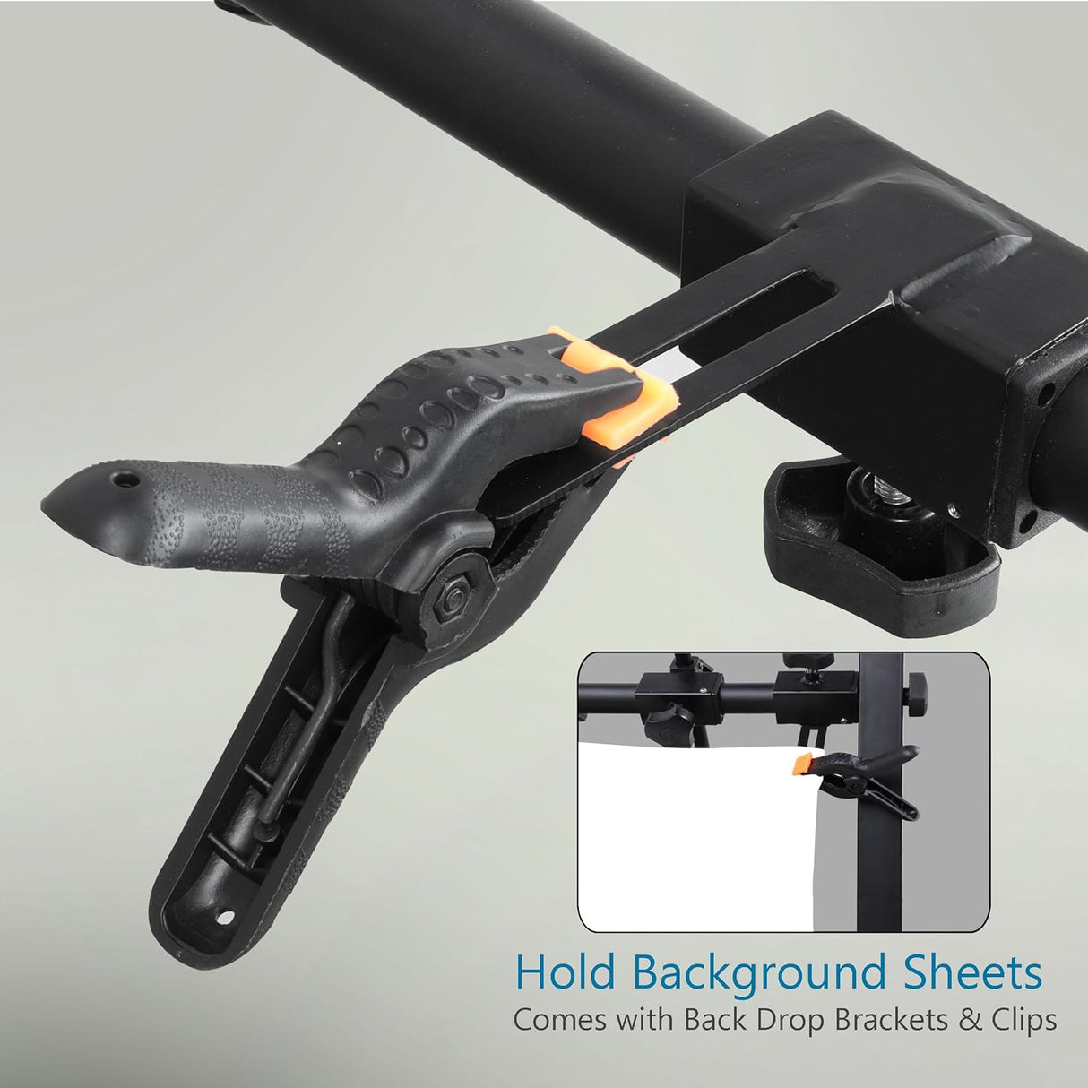 Flat Lay Product Photography Stand with Camera Holder Lights and Background Brackets