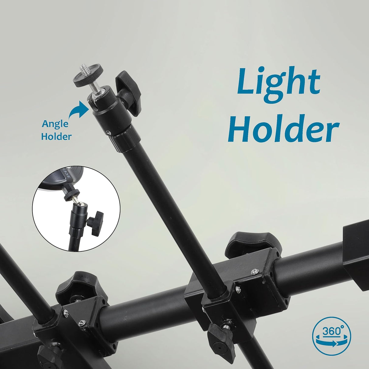 ISOMARS Overhead Camera & Phone Stand | Adjustable 10 Height Levels Product Photography Stand with Dual Light Holders, Background Sheet Brackets & Clips for Overhead Photos & Videos