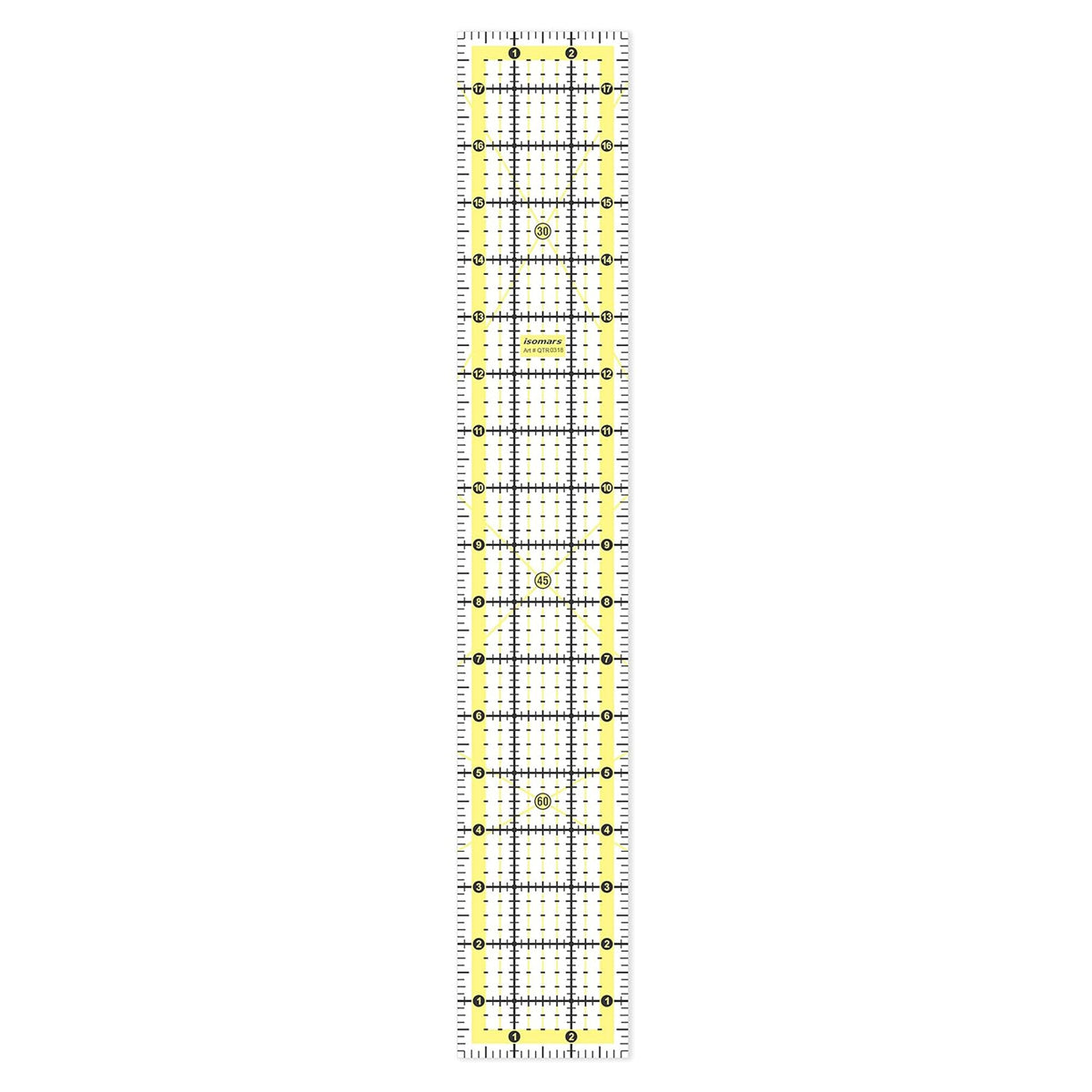 Isomars 3 x 18 Inch Acrylic Quilting Ruler for Sewing & Patchwork - Isomars