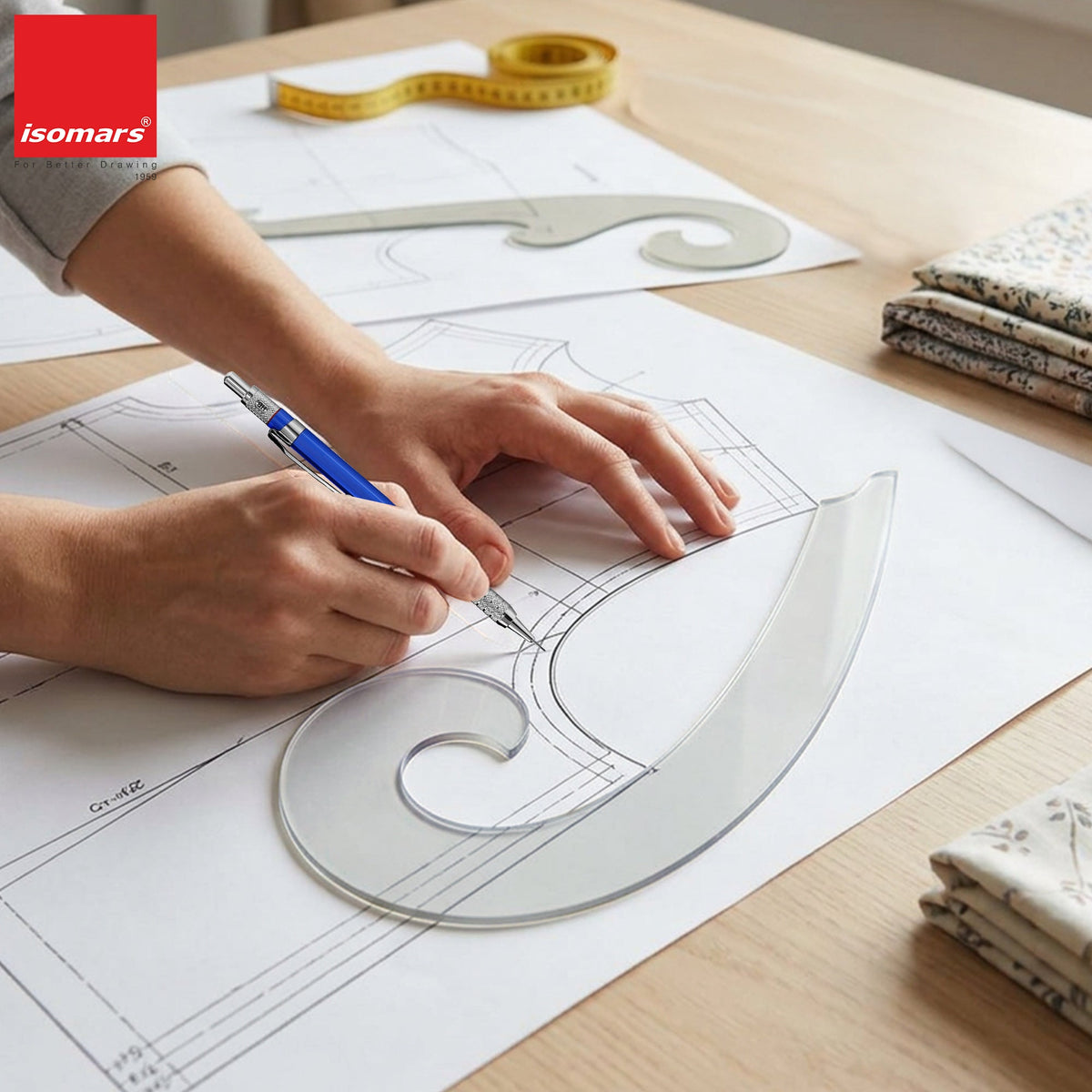Isomars Armhole Curve & Single Curve Ruler Set for Tailoring - Isomars