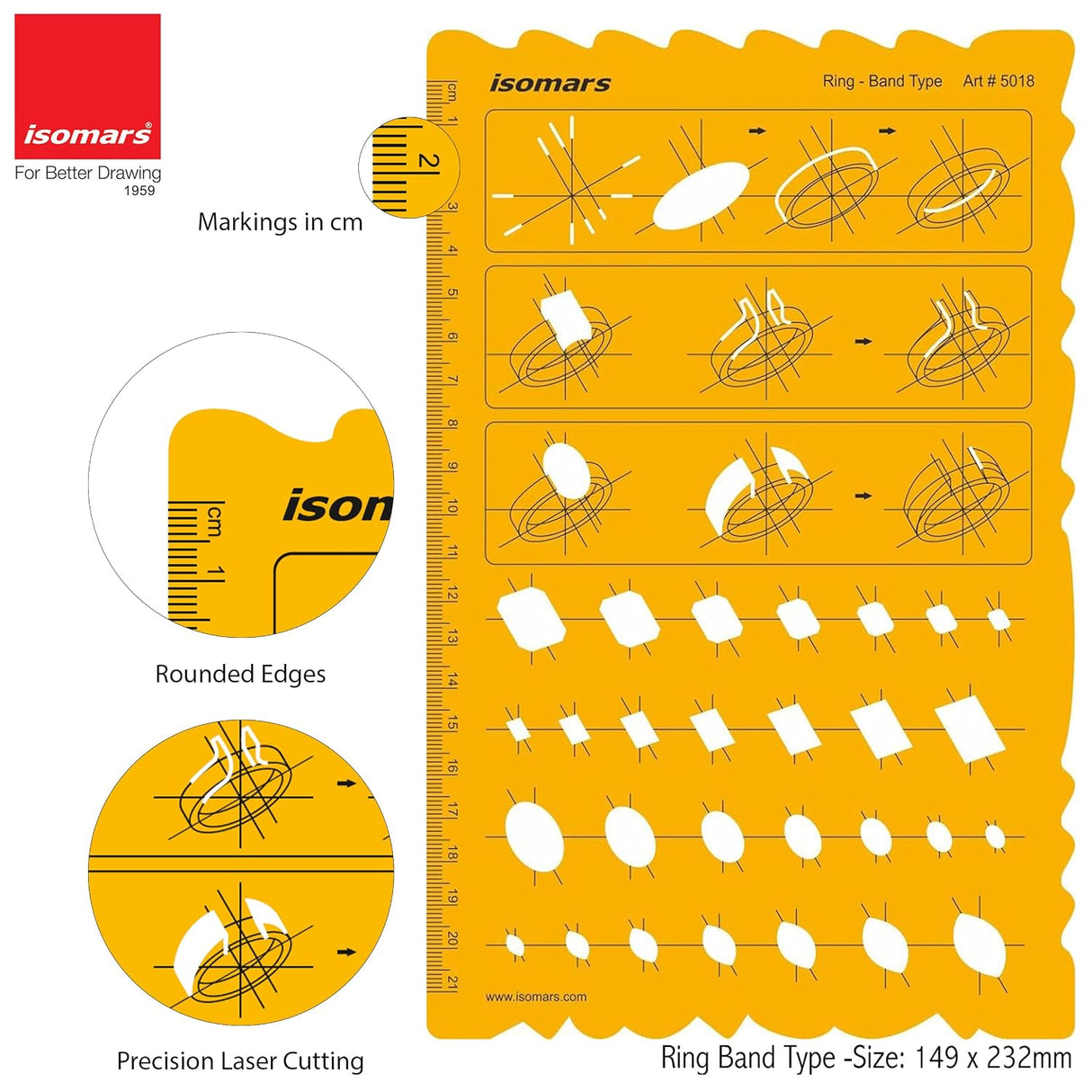 Isomars Band Ring Jewellery Design Template for Professional Sketching - Isomars