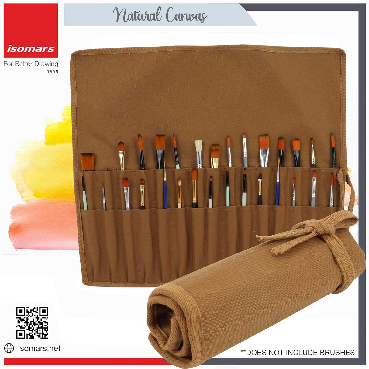 Isomars Brush Roll Up case (Brown) - Isomars