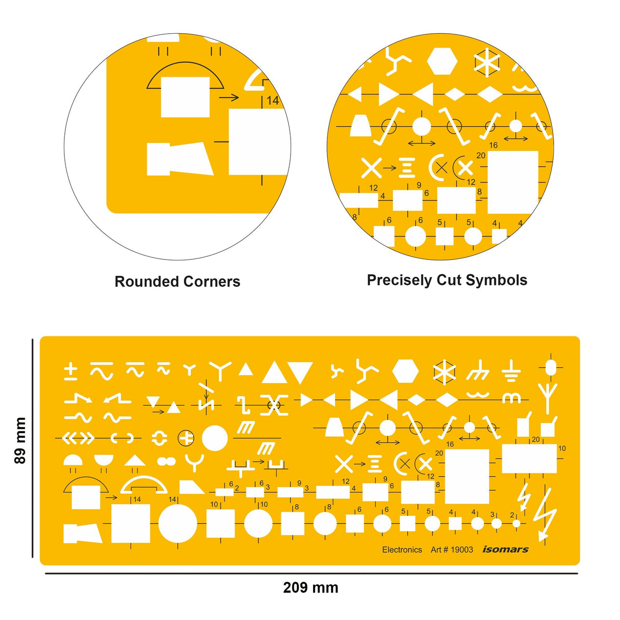 Isomars Electronics Circuit Design Template Stencil - Isomars