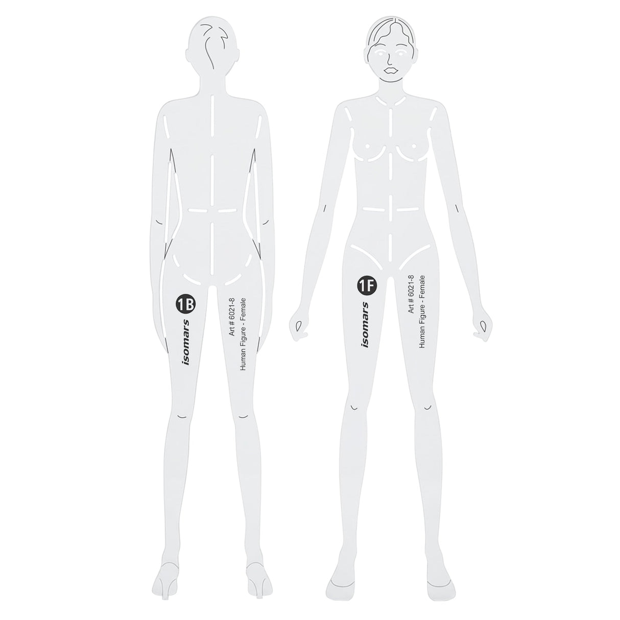 Isomars Female Human Figure Fashion Design Template Stencil-8 - Isomars