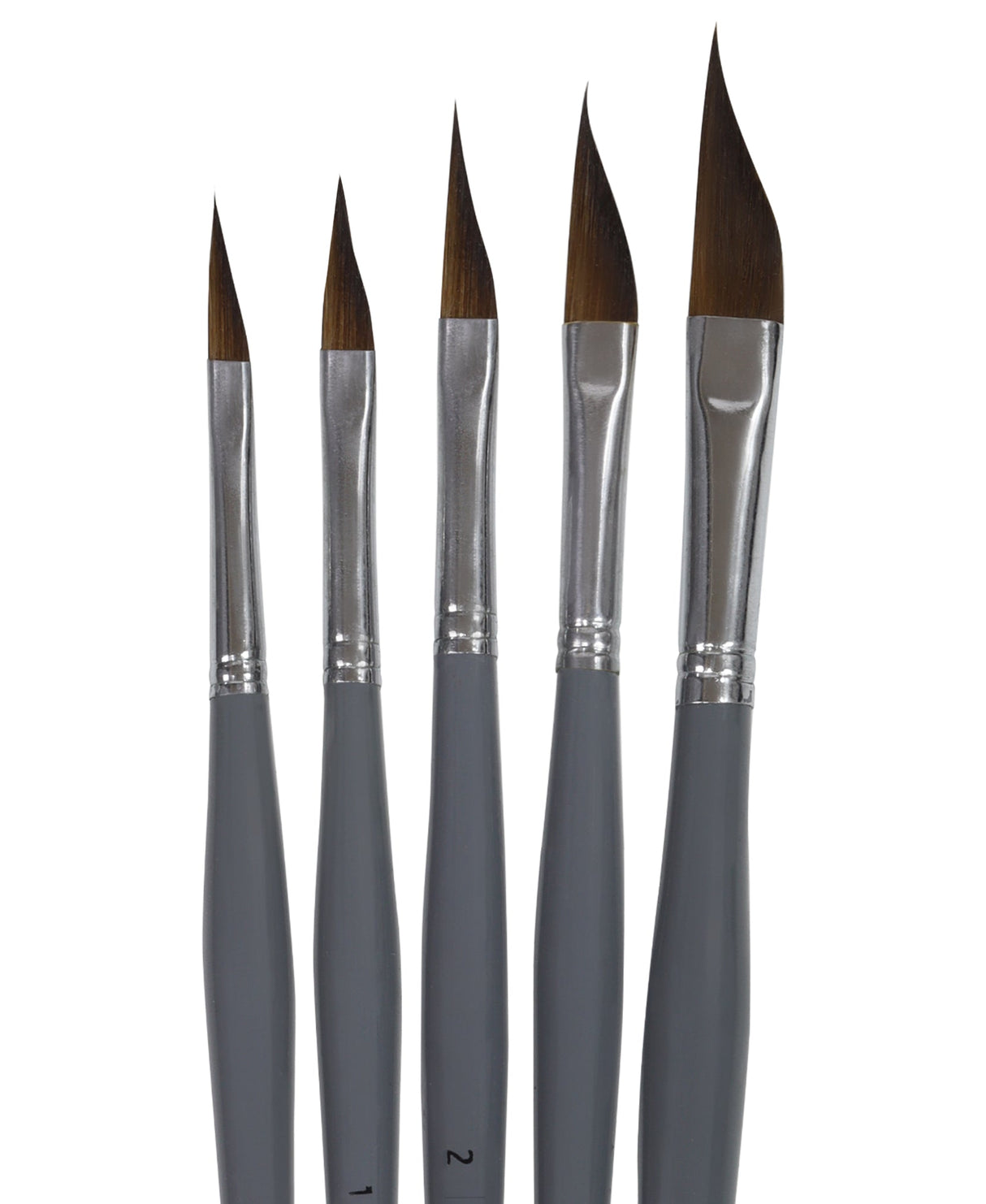 Isomars Fineline Petal Brush Set of 5 for Watercolor, Acrylic & Floral Painting - Isomars