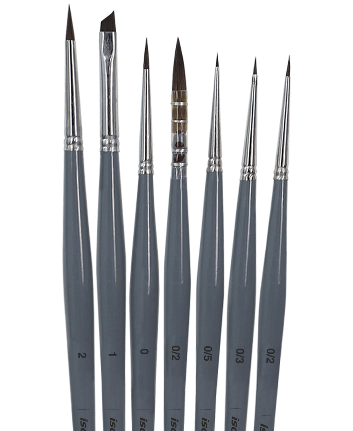 Isomars Fineline Spotter Brush Set of 7 for Miniature Painting & Fine Detailing - Isomars