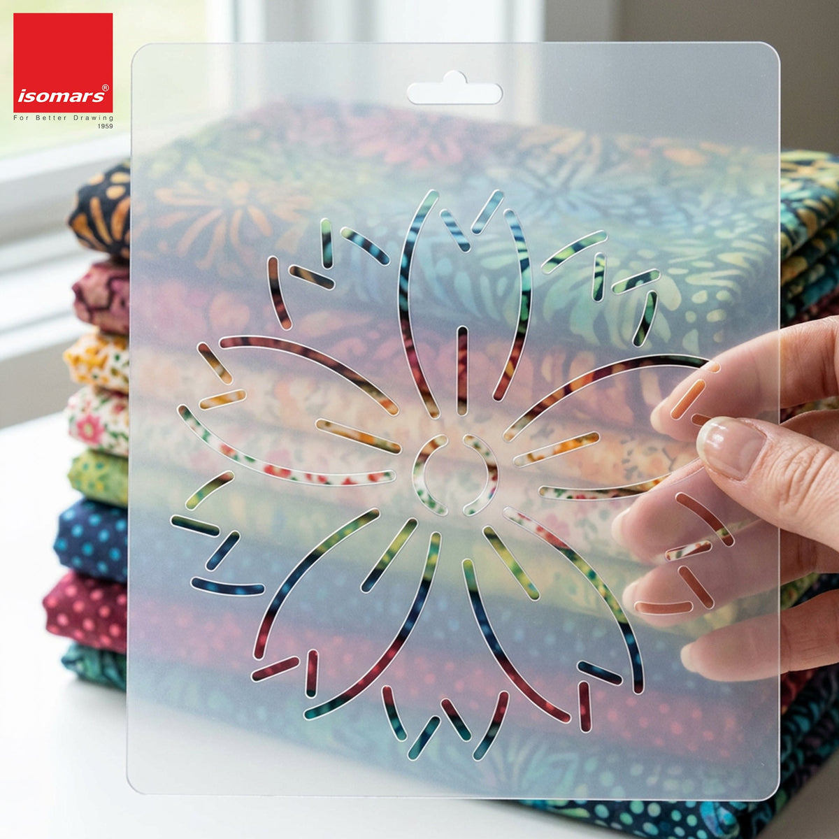 Isomars Floral Quilting Template for Sewing, Patchwork & Embroidery 10115 - Isomars