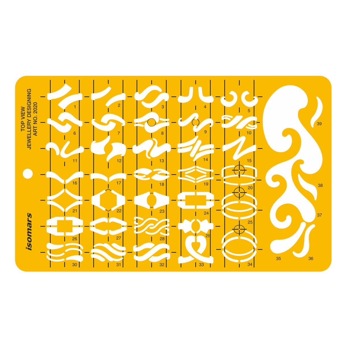Isomars Jewellery Top View Design Template Stencil Art No. 2020 - Isomars