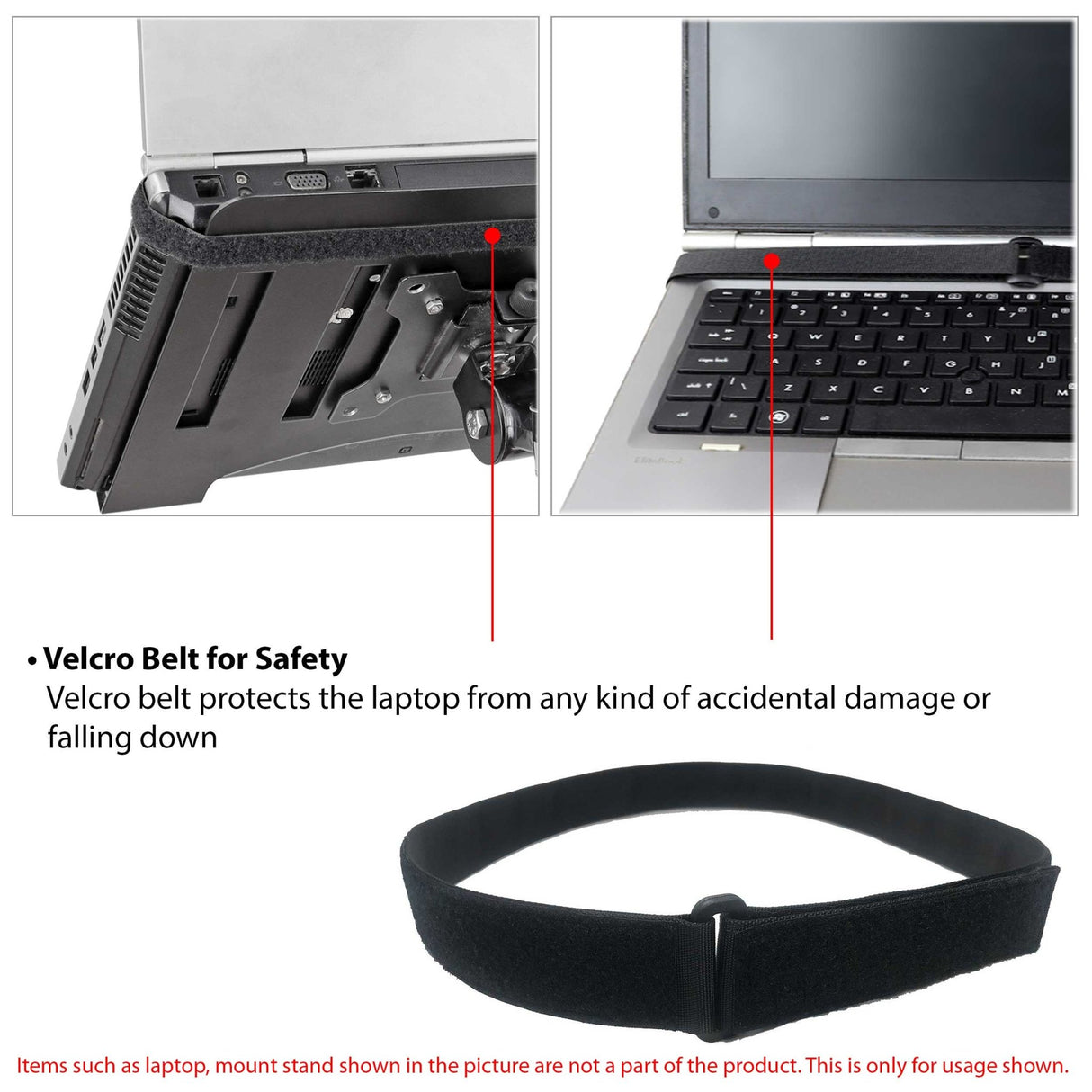 Isomars Laptop Tray for Monitor Arms and Stands (Tray Only) Adjustable Laptop Arm Mount Tray, Size : 12"- 17" (Black) - Isomars