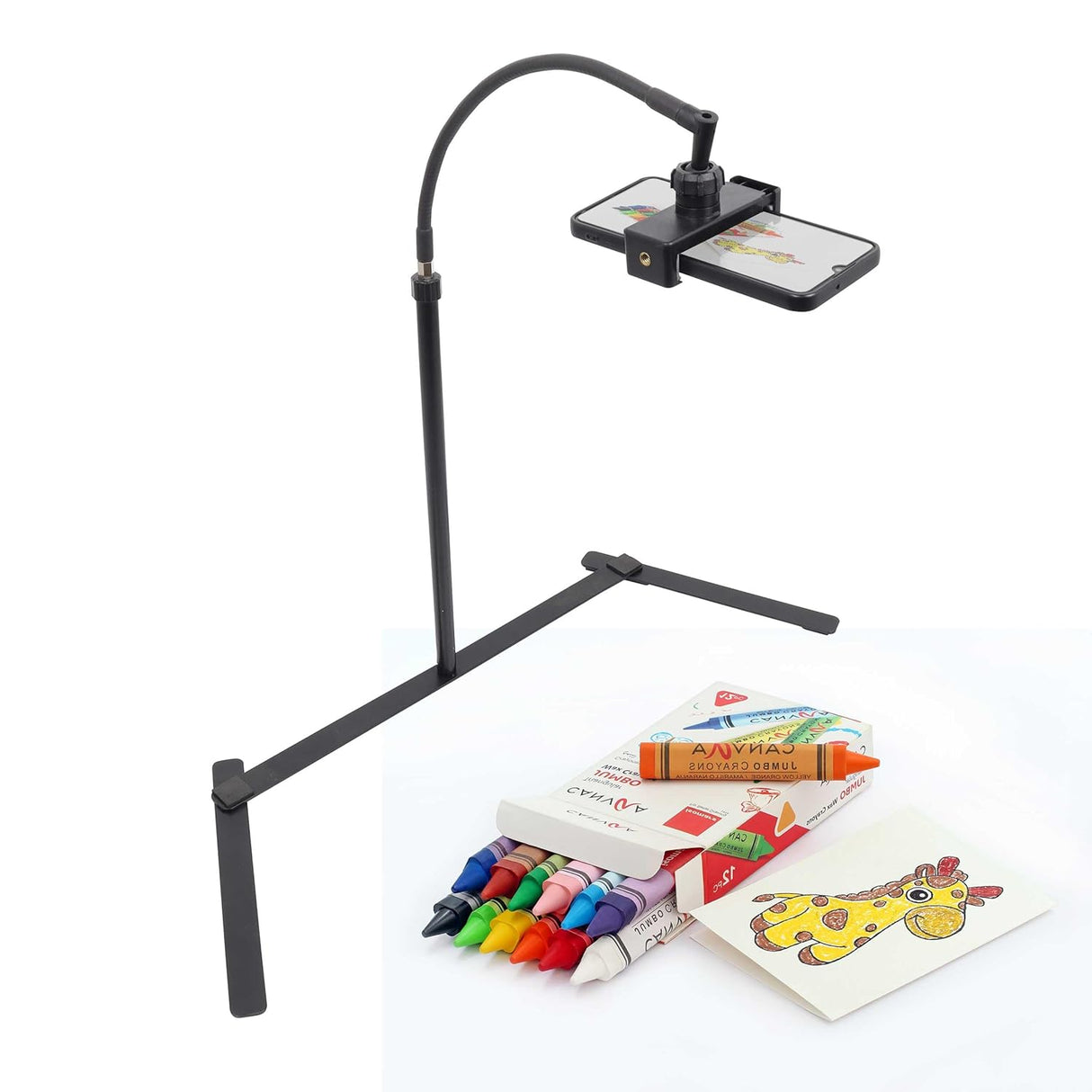 Isomars Mobile Stand | Overhead Smartphone Stand for Capturing Photos, Videos | Ideal for Online Teaching, Studios, Home, Binge Watch, Meetings, Recording Activities etc. - Isomars