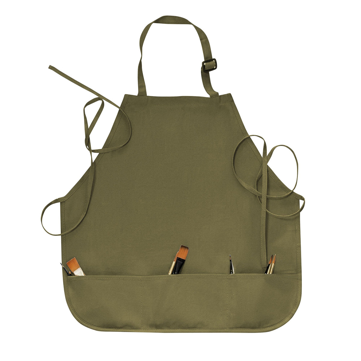 Isomars Painter’s Apron, Regular, 10 oz Cotton Canvas, 3 Pockets, Green - Isomars