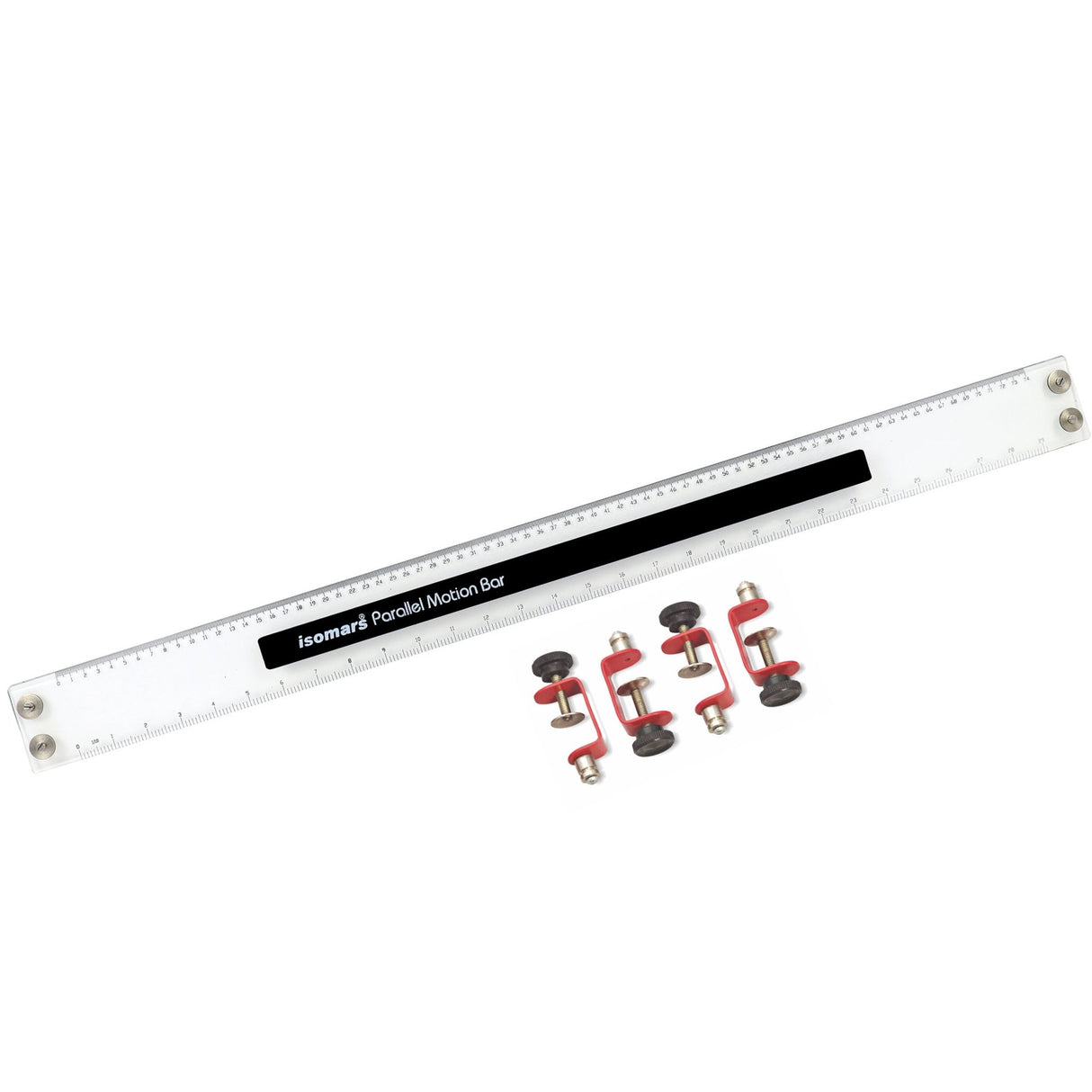 Isomars Parallel Bar with Metal Clamps Combo Set – Drafting Tool with Protective Cloth Bag for Technical Drawing, Engineering & Architecture - Isomars