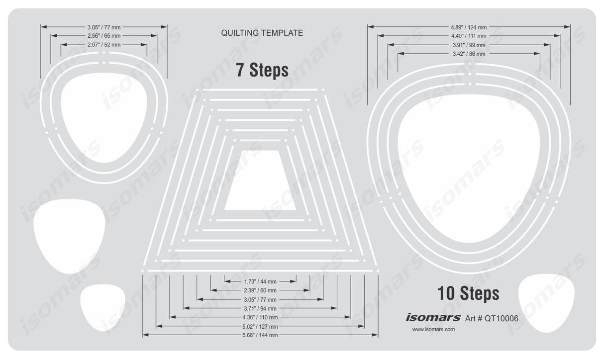 Isomars Quilting Template 7/10 Steps - Isomars