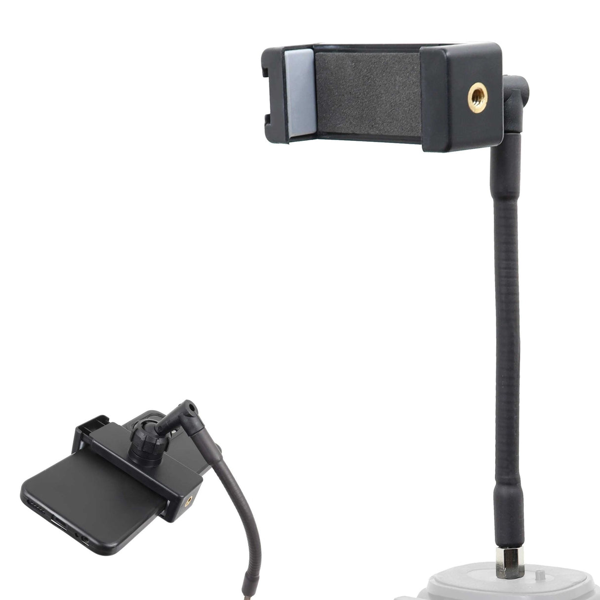 Isomars Tripod Mobile Holder Adjustable- for Smartphones & iPhones (Black) with 360° Rotational Working Angles & Flexible Extender with Spring Mechanisam Adjustable Angles - Isomars