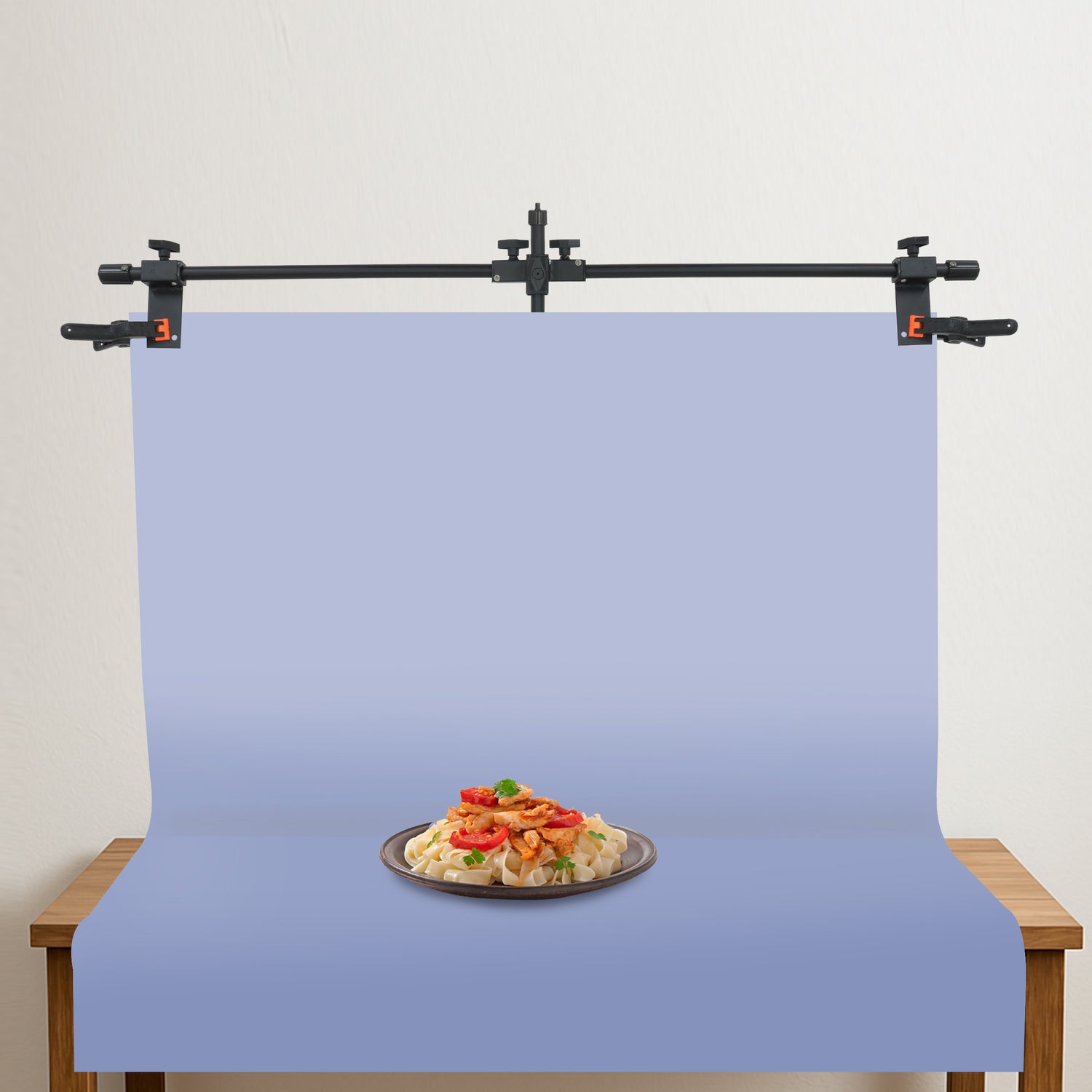 ISOMARS Backdrop Stand, Background Sheet Holder Stand, T-Shape Backdrop Stand, 33 inches Height & 41 inches Length, Table Holding C clamp, Adjustable Height and Backdrop, Phtography Stand