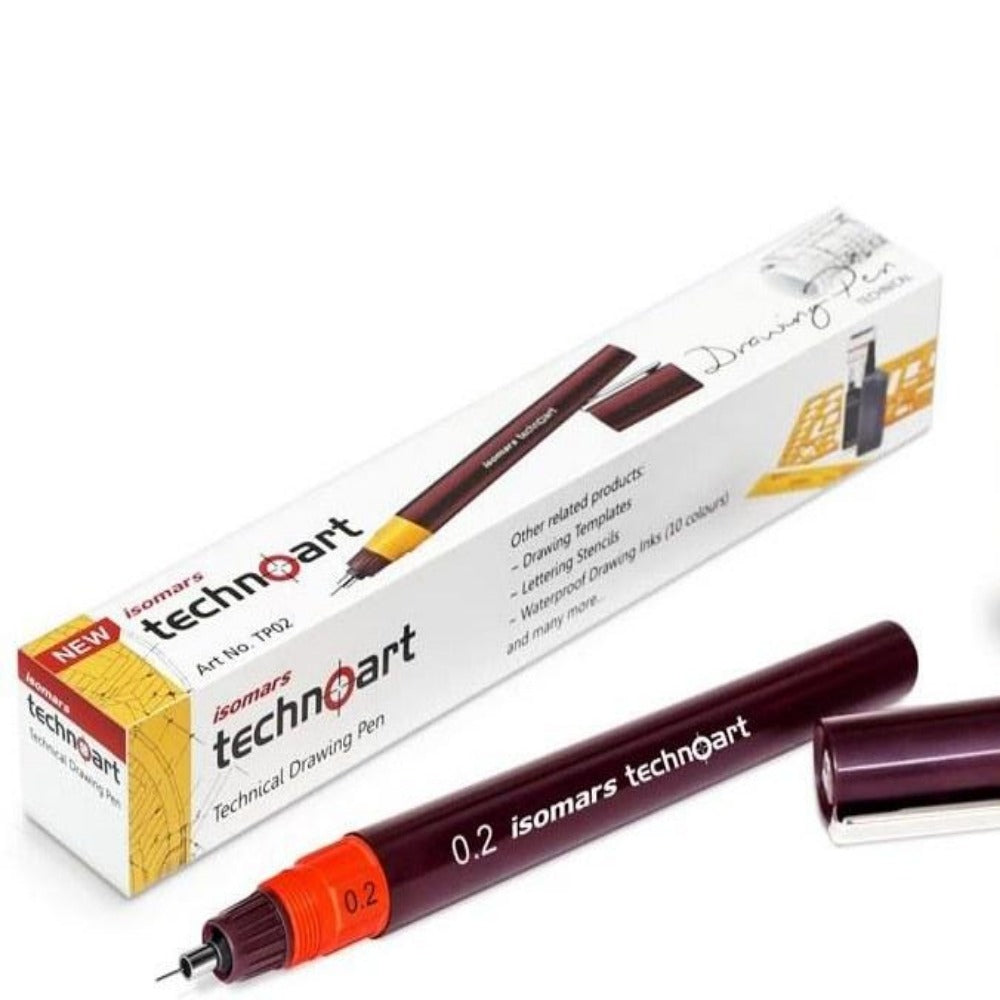 ISOMARS FINELINER TECHNICAL DRAWING PEN 0.2