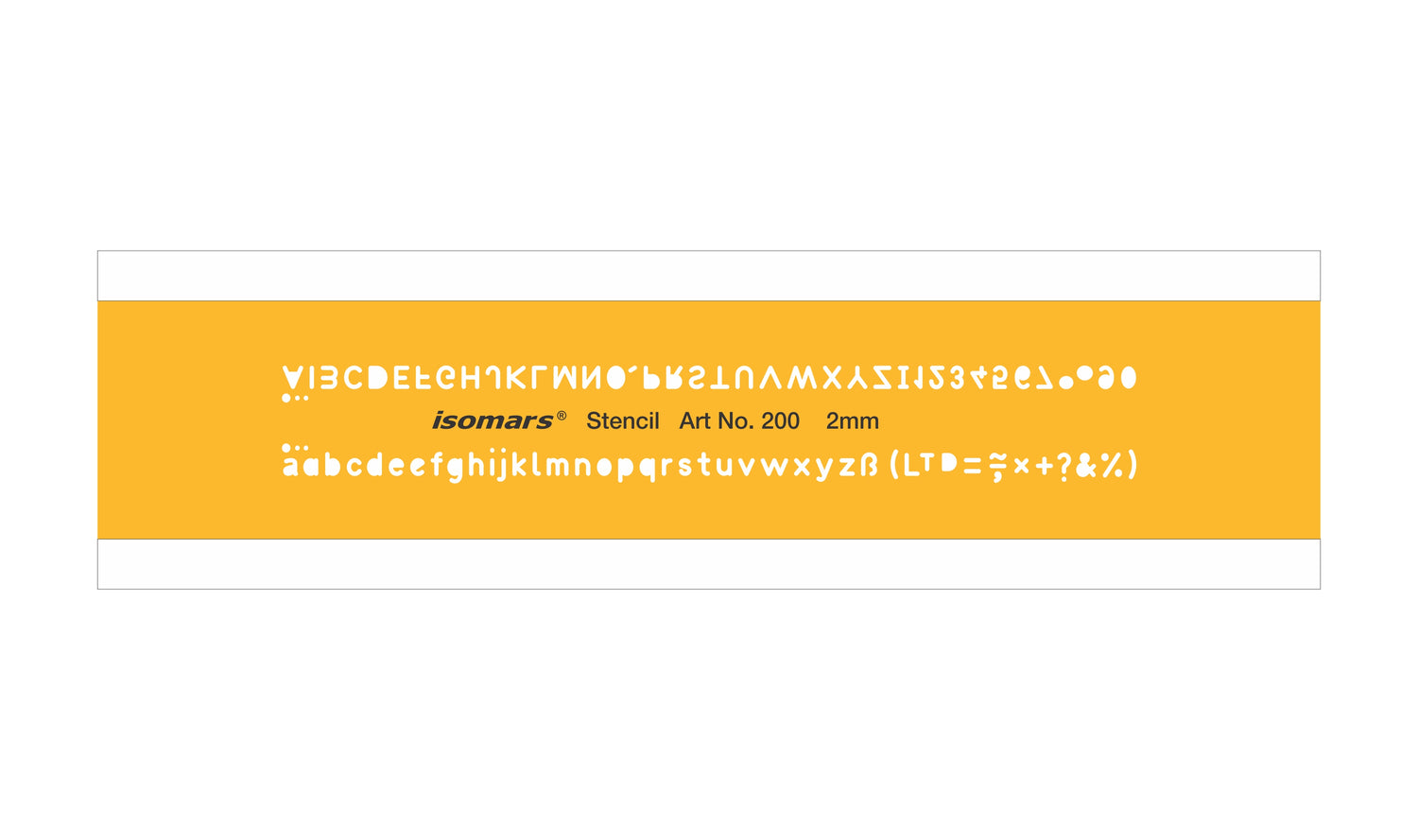 Lettering Guide Drawing template 2 mm