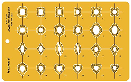 Isomars Jewelry Rings Drawing Drafting Template Stencil Combo - Set of 7