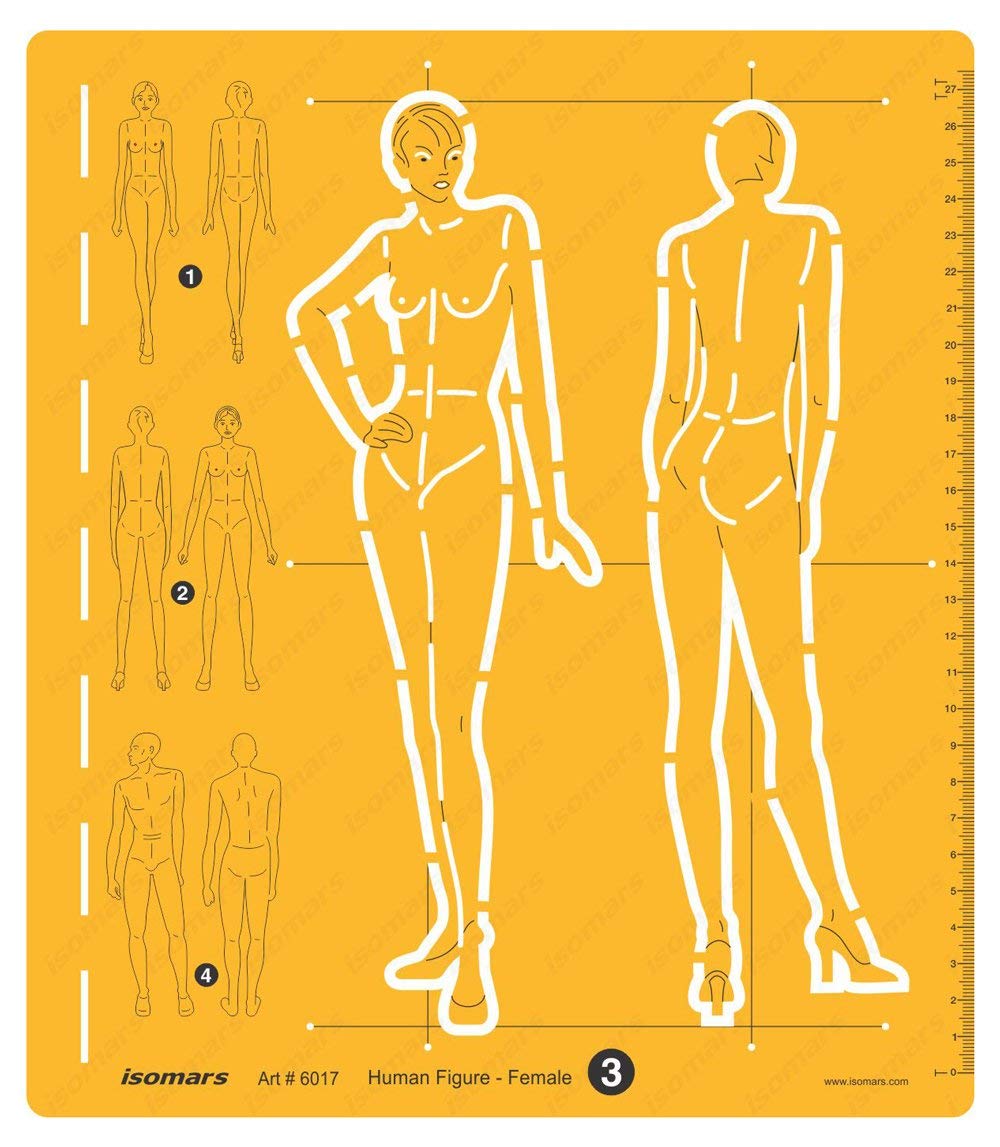 Female Human Figure Drafting and Design Template