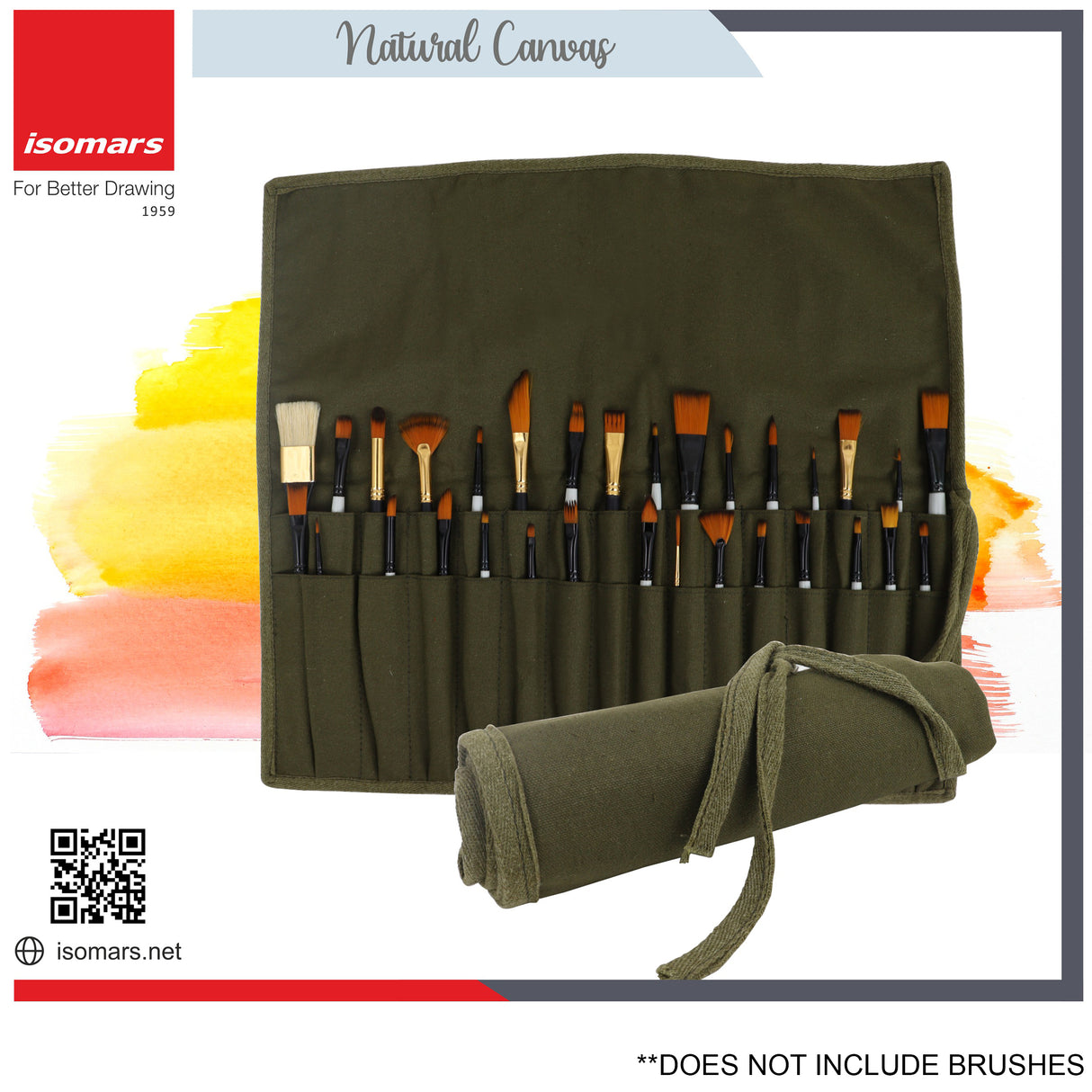 Isomars Brush Roll Up Case (Green)