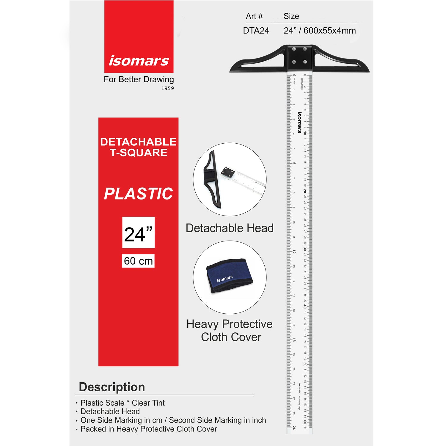 Isomars Detachable T Square - 24"