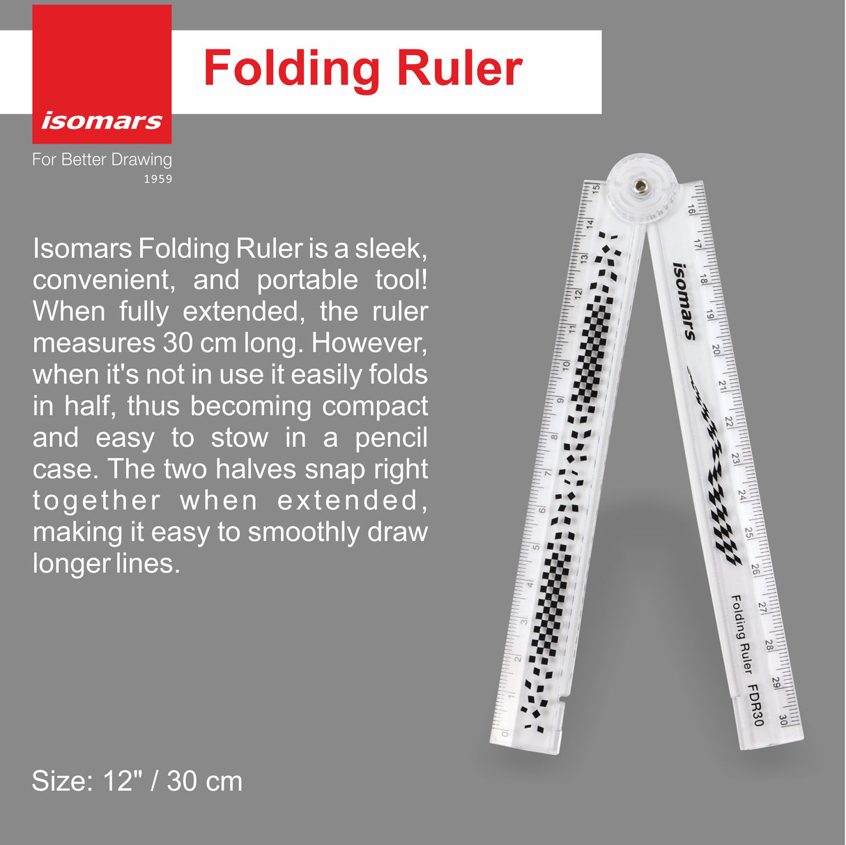 Folded Ruler - 12"( Set of 3)