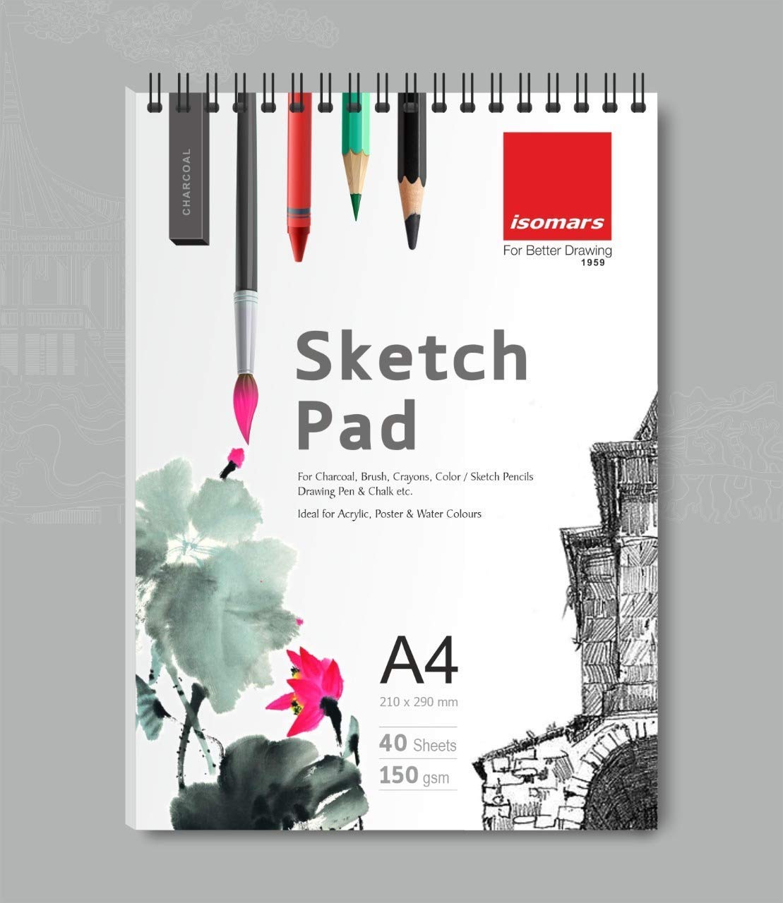 Artist Wooden Easel with Sketch Pad, Round Brush (Set of 7) & Canvas Boards - Isomars