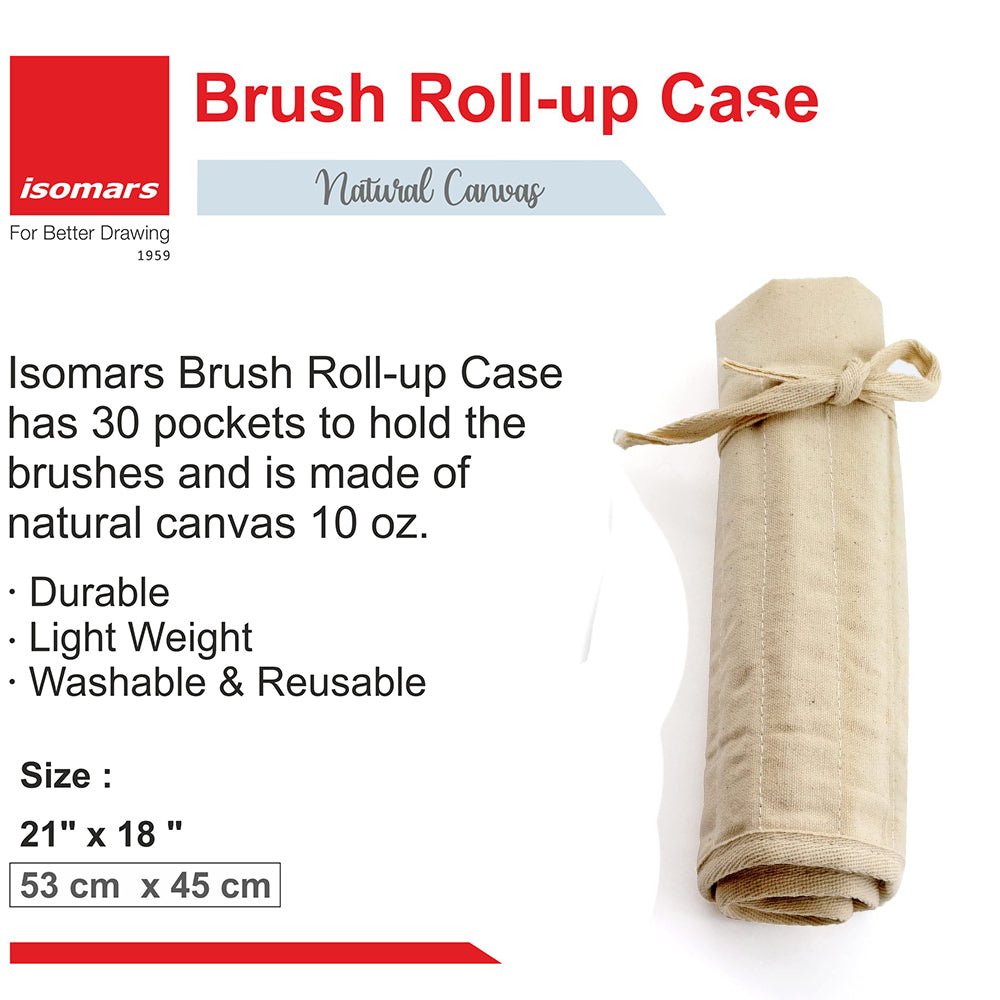 Brush Roll Up Case (Natural) - Isomars