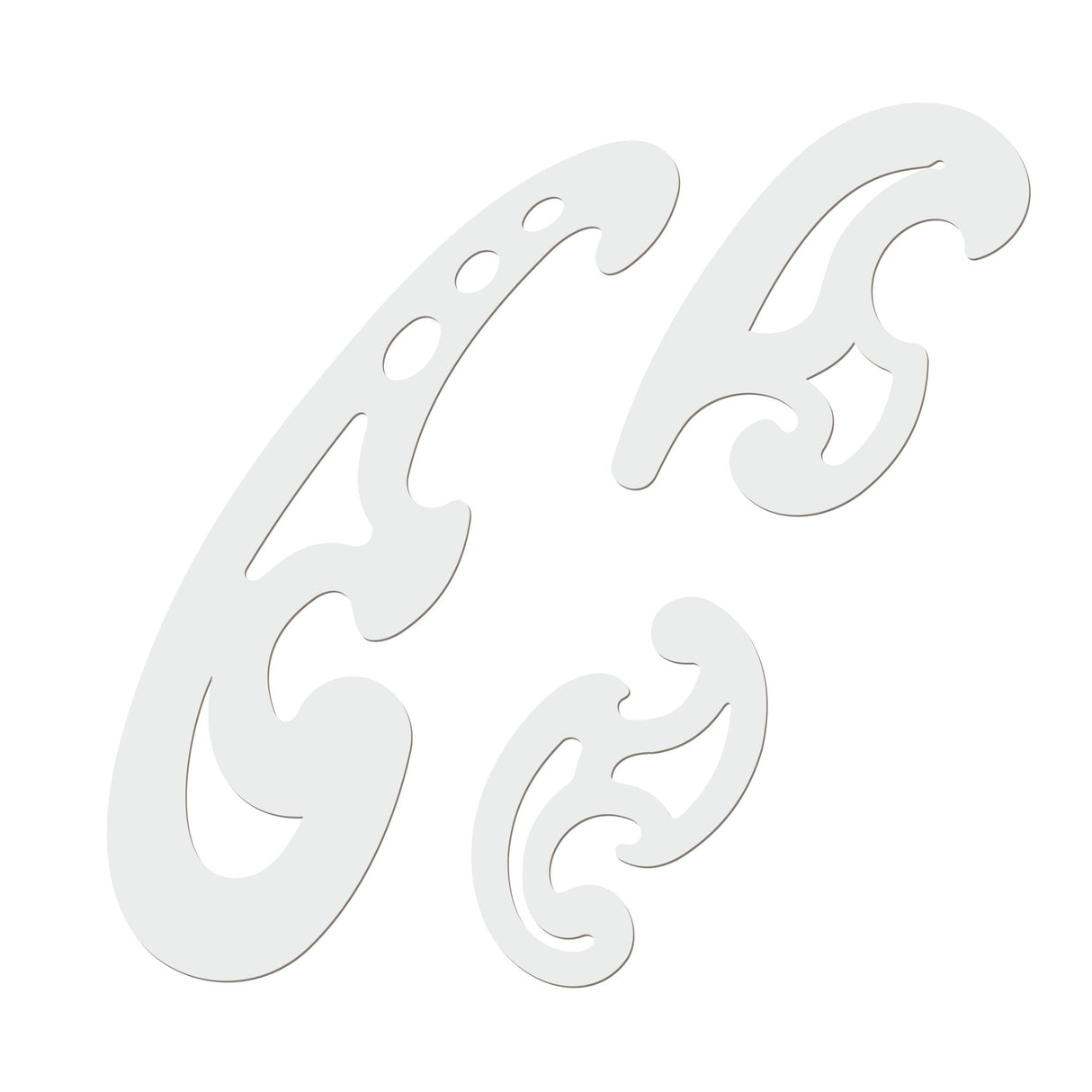 French Curves Clear (Set of 3) - Isomars